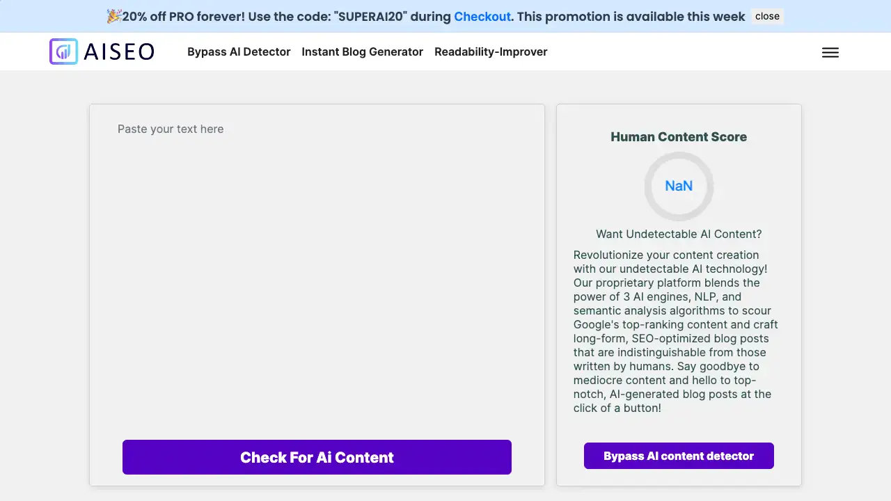 AISEO AI Content Detector