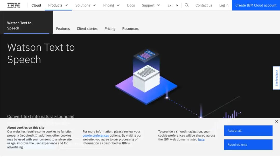 IBM Watson文字转语音