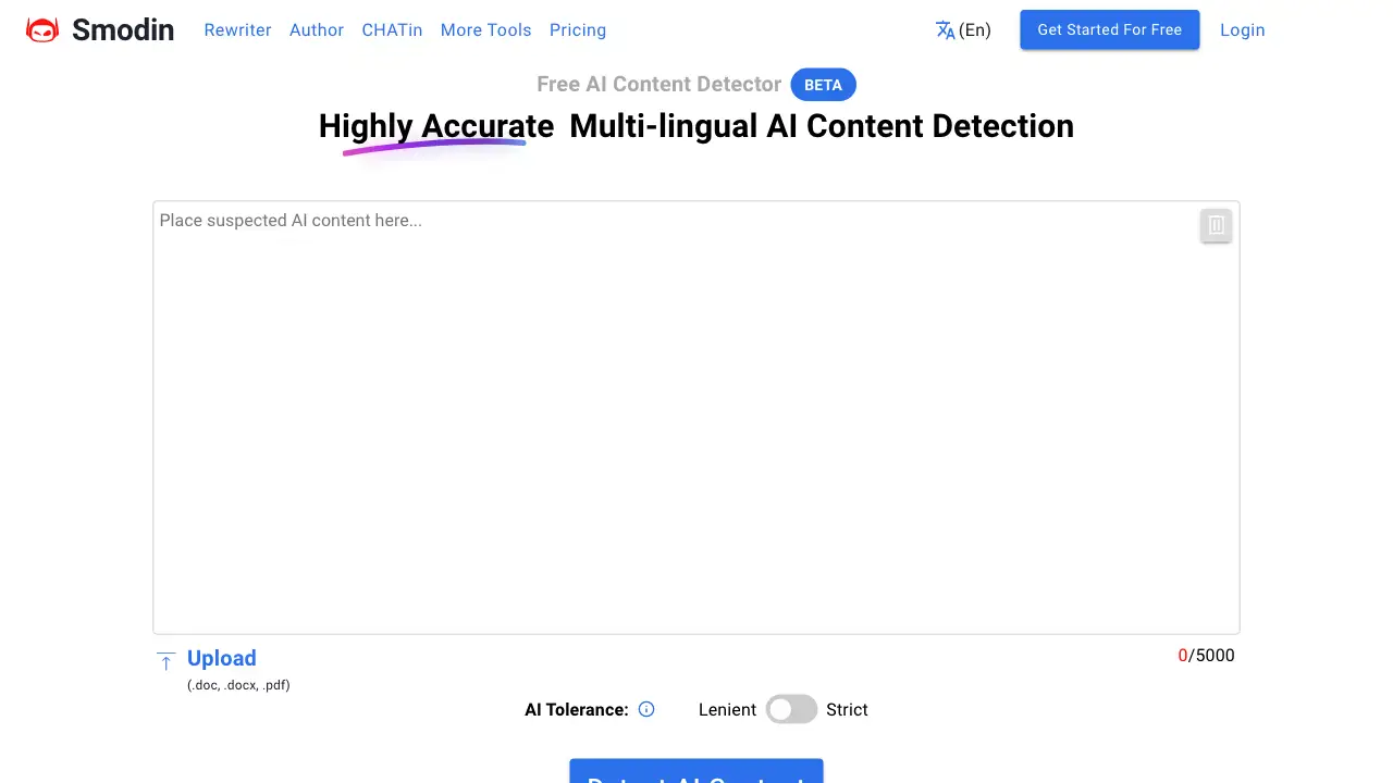 Smodin AI Content Detector